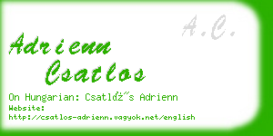 adrienn csatlos business card